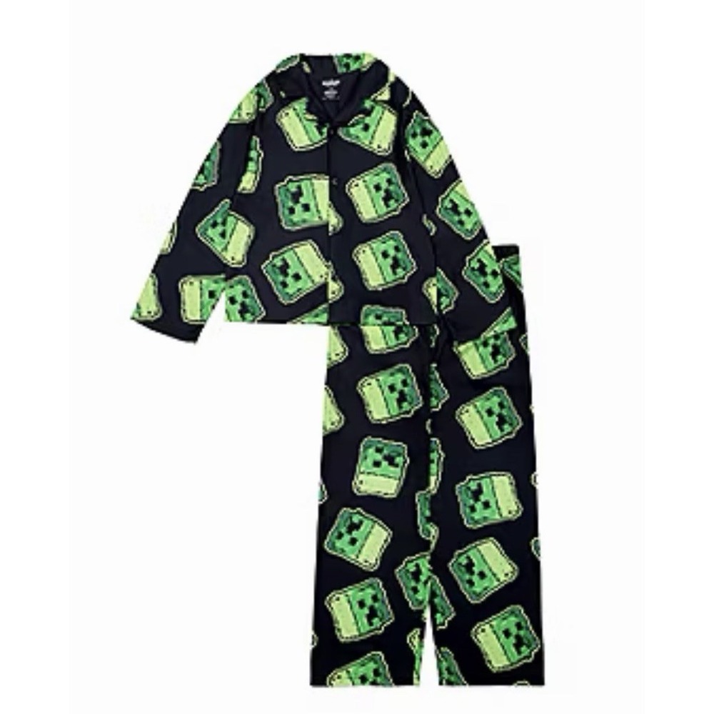 Big Kid Boys Minecraft Long Sleeve 2-pc. Pajama Sets Size 10 New